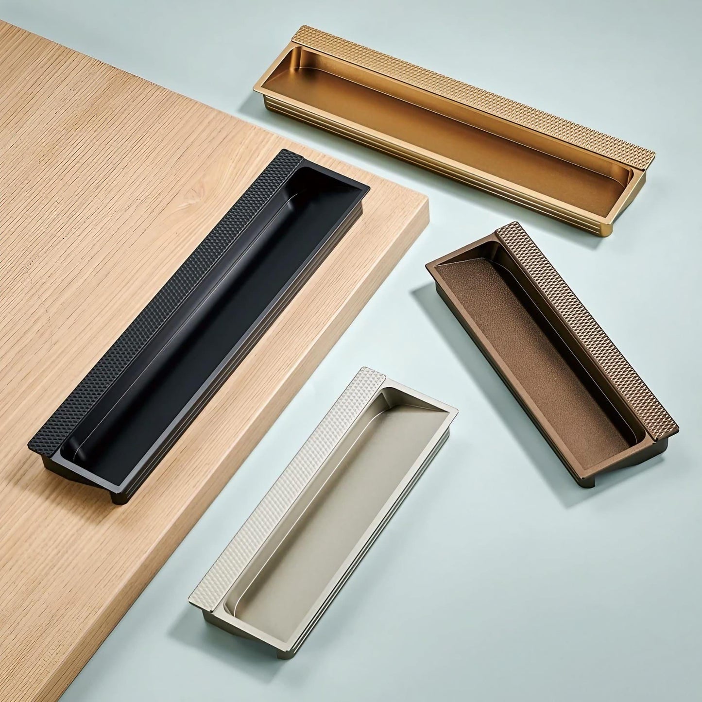 Integrated Molding Rectangle Recessed Cabinet Handles - KAHO Hardware