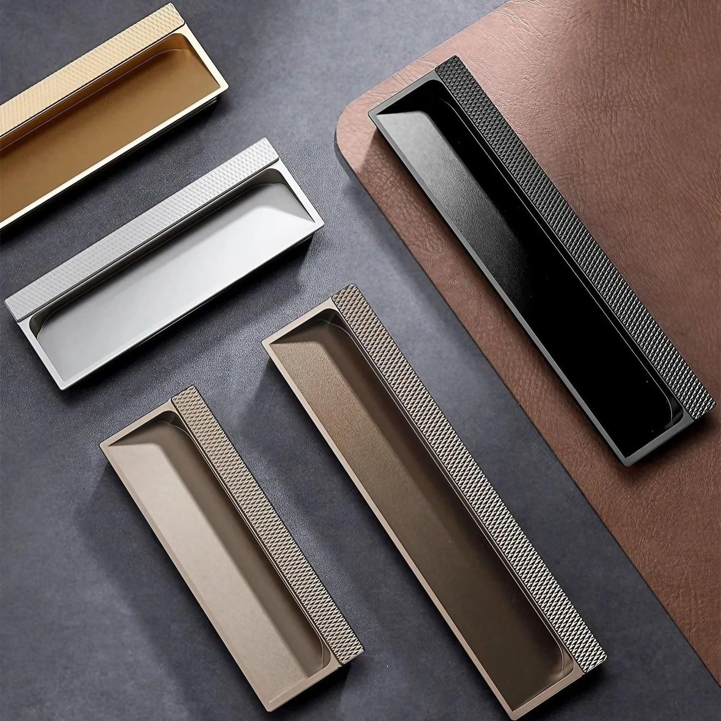 Integrated Molding Rectangle Recessed Cabinet Handles - KAHO Hardware