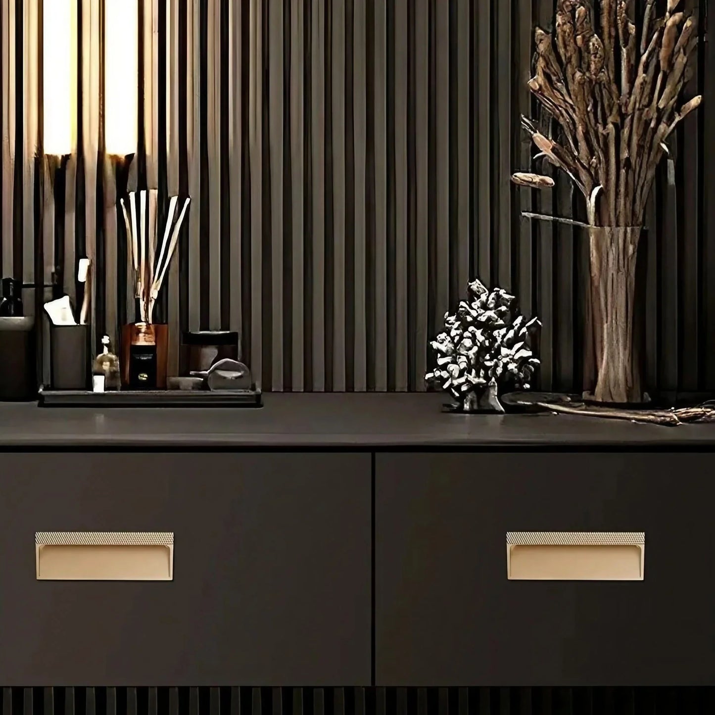 Integrated Molding Rectangle Recessed Cabinet Handles - KAHO Hardware