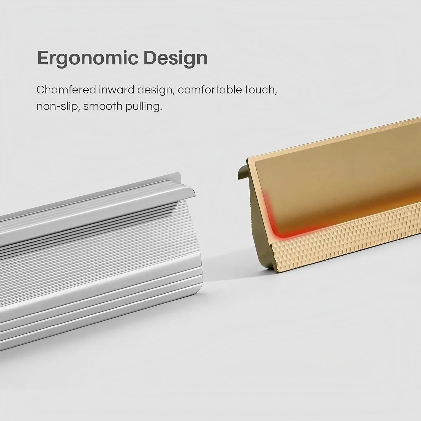 Integrated Molding Rectangle Recessed Cabinet Handles - KAHO Hardware
