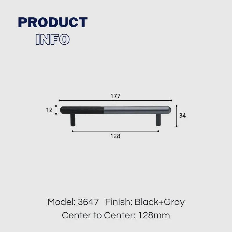 two-tone-cabinet-handle-black-and-gray-128mm