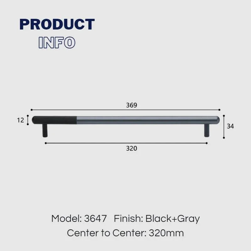 two-tone-cabinet-handle-black-and-gray-320mm