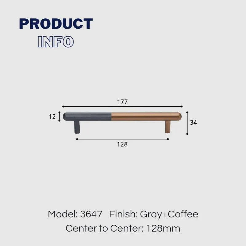 two-tone-cabinet-handle-coffee-and-gray-128mm