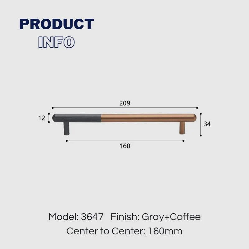 two-tone-cabinet-handle-coffee-and-gray-160mm
