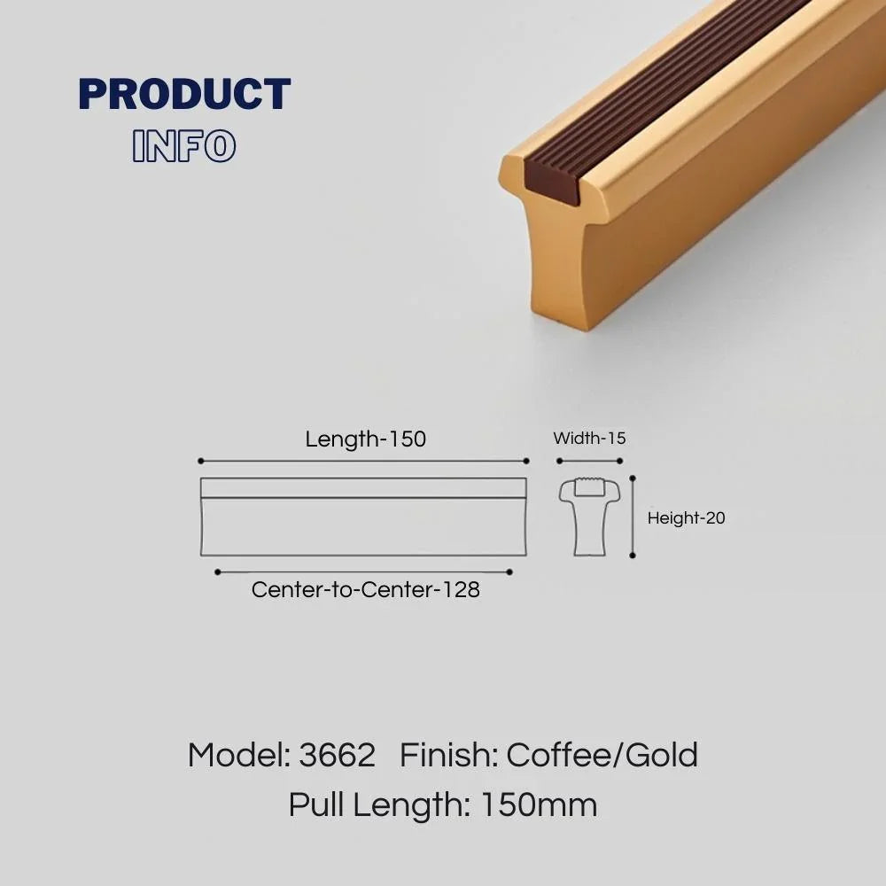 T Shaped Two-Color Extended Wardrobe Handles - KAHO Hardware