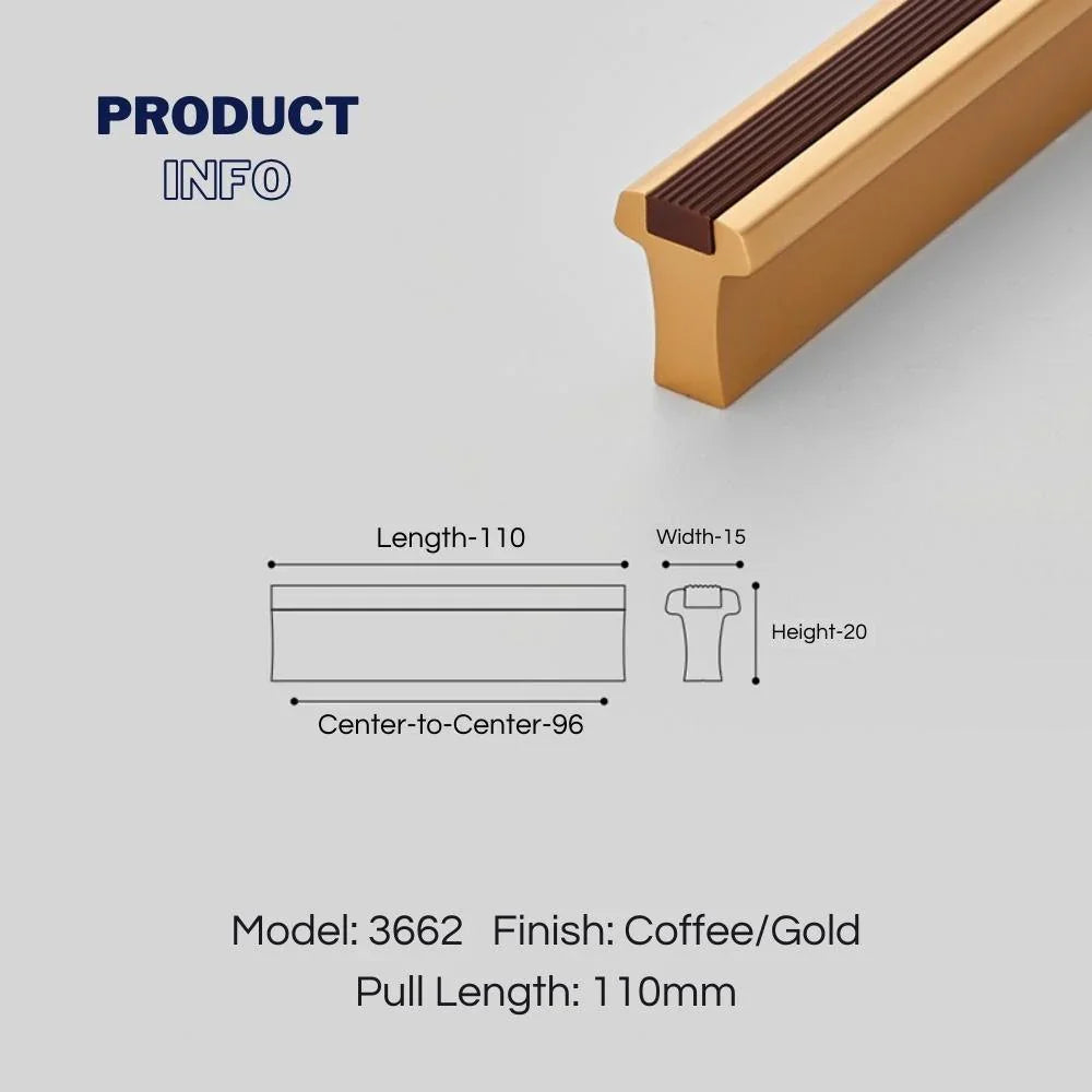 T Shaped Two-Color Extended Wardrobe Handles - KAHO Hardware