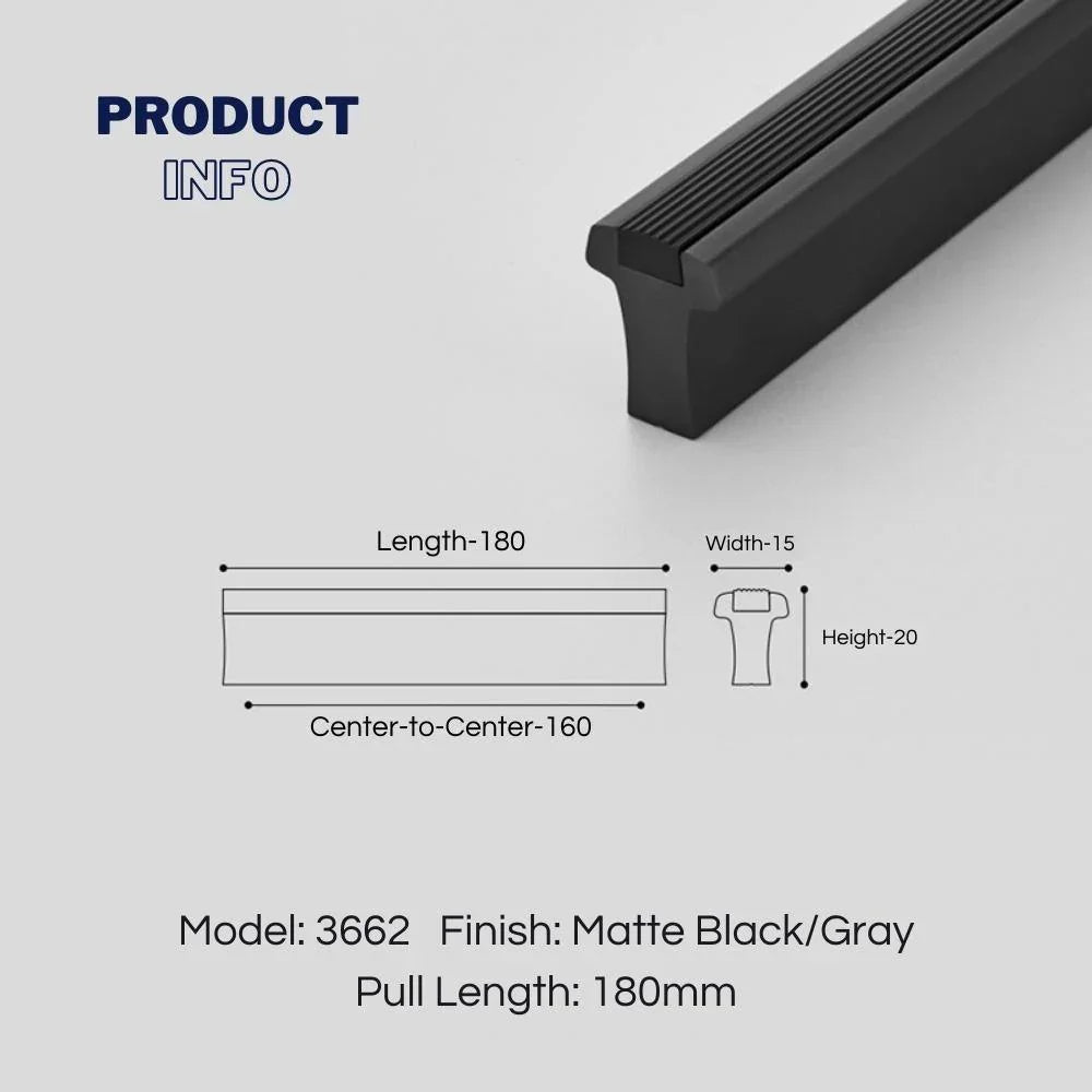 T Shaped Two-Color Extended Wardrobe Handles - KAHO Hardware