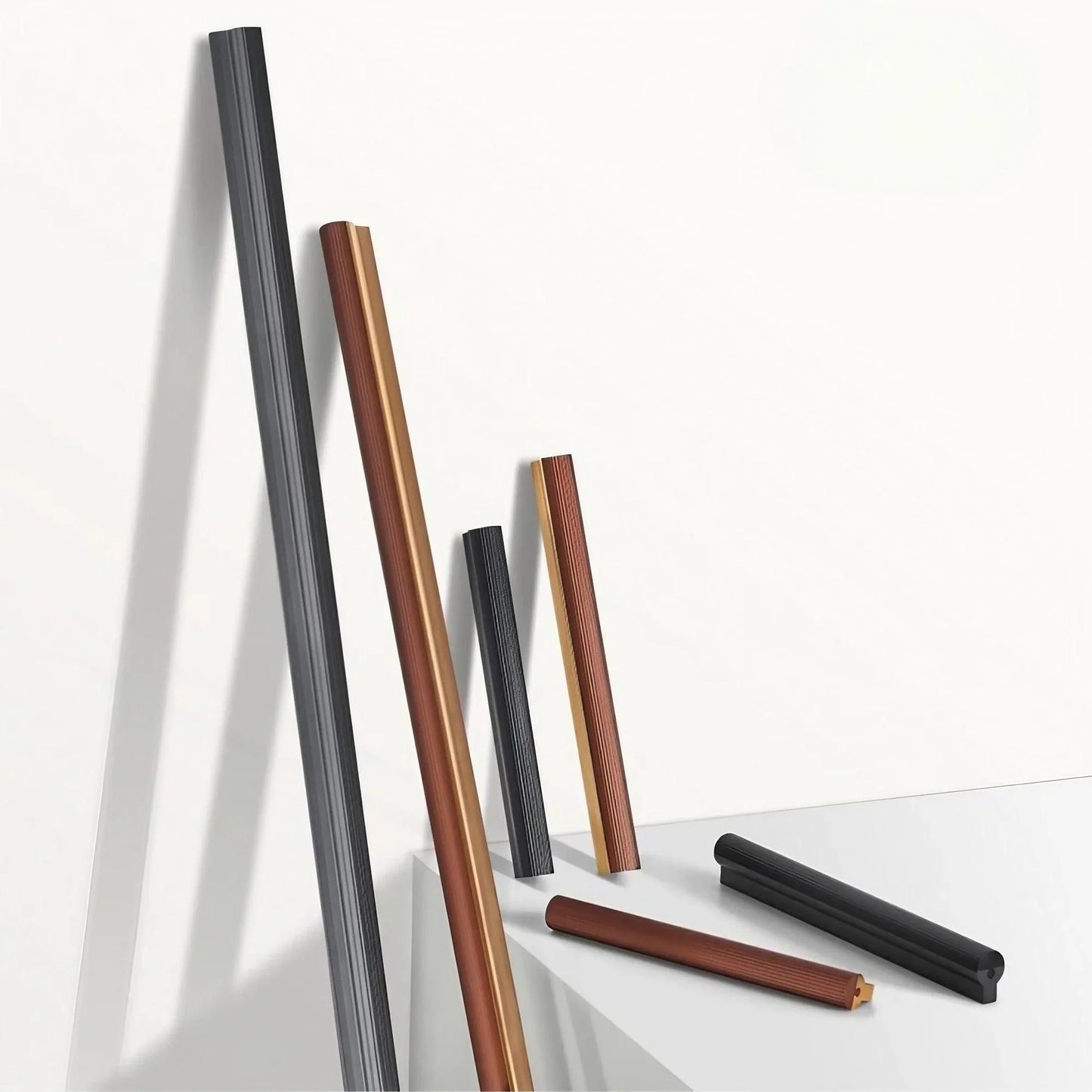 Beveled Shape Two-Color Long Wardrobe Handles - KAHO Hardware