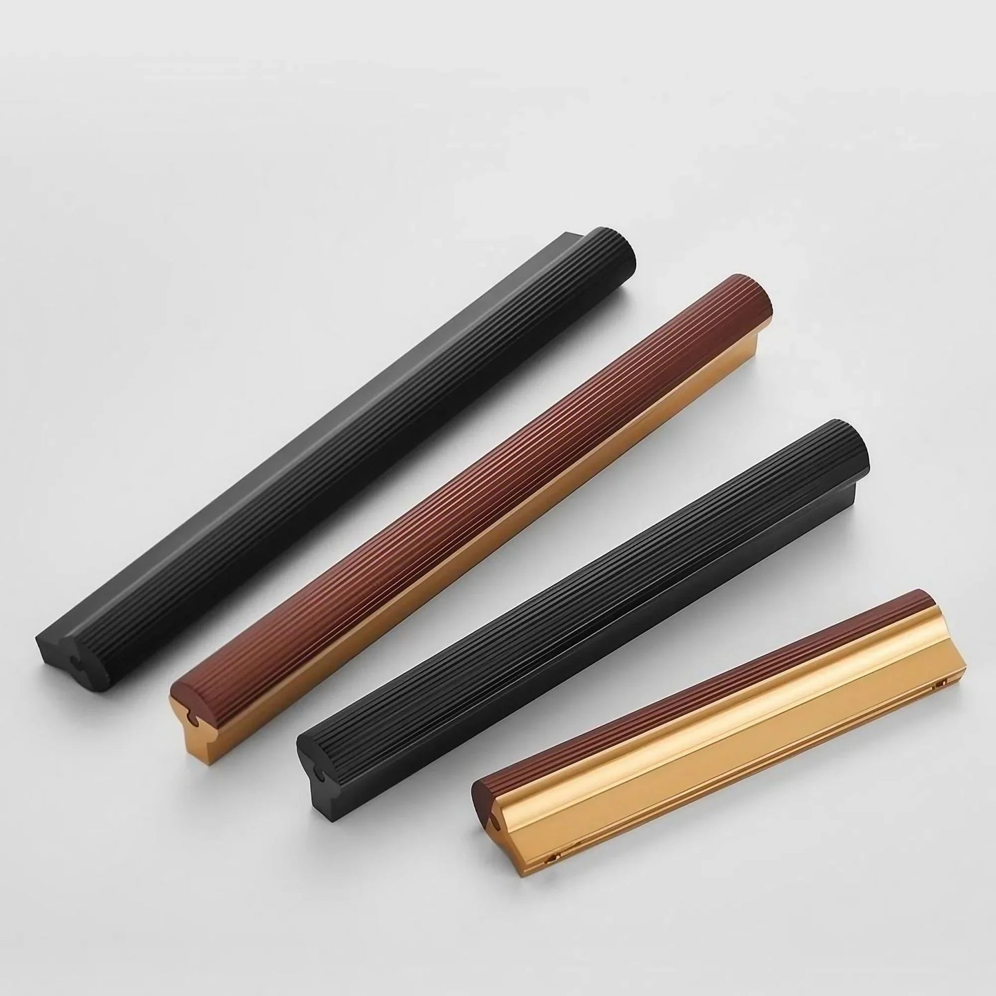 Beveled Shape Two-Color Long Wardrobe Handles - KAHO Hardware
