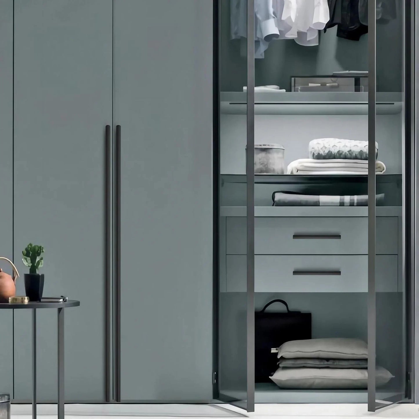 Beveled Shape Two-Color Long Wardrobe Handles - KAHO Hardware