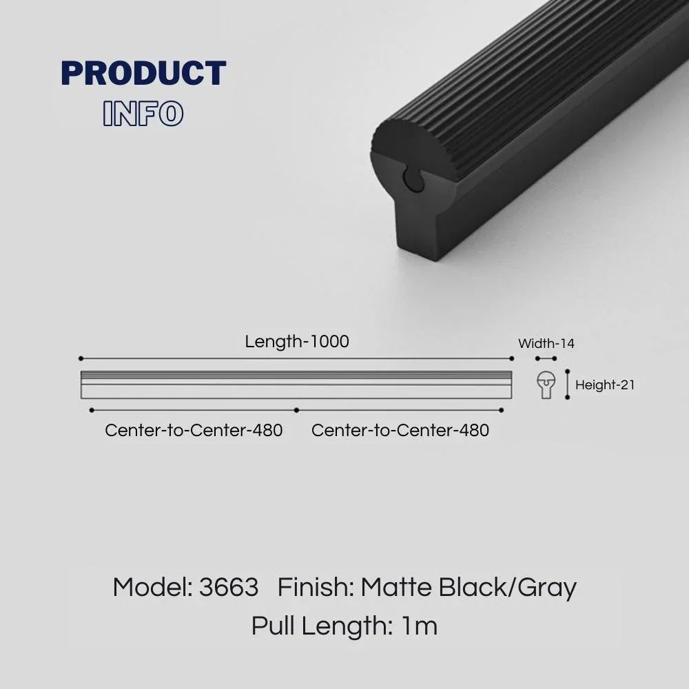 Beveled Shape Two-Color Long Wardrobe Handles - KAHO Hardware