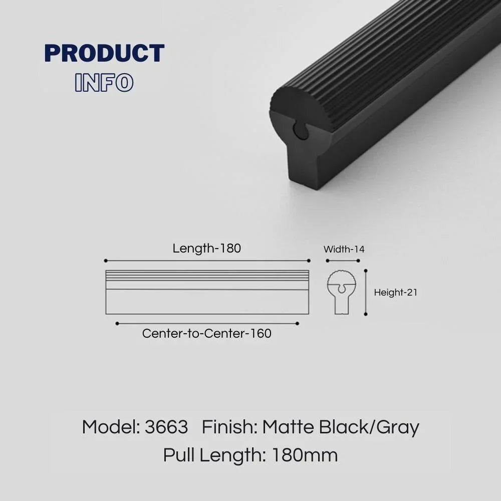 Beveled Shape Two-Color Long Wardrobe Handles - KAHO Hardware
