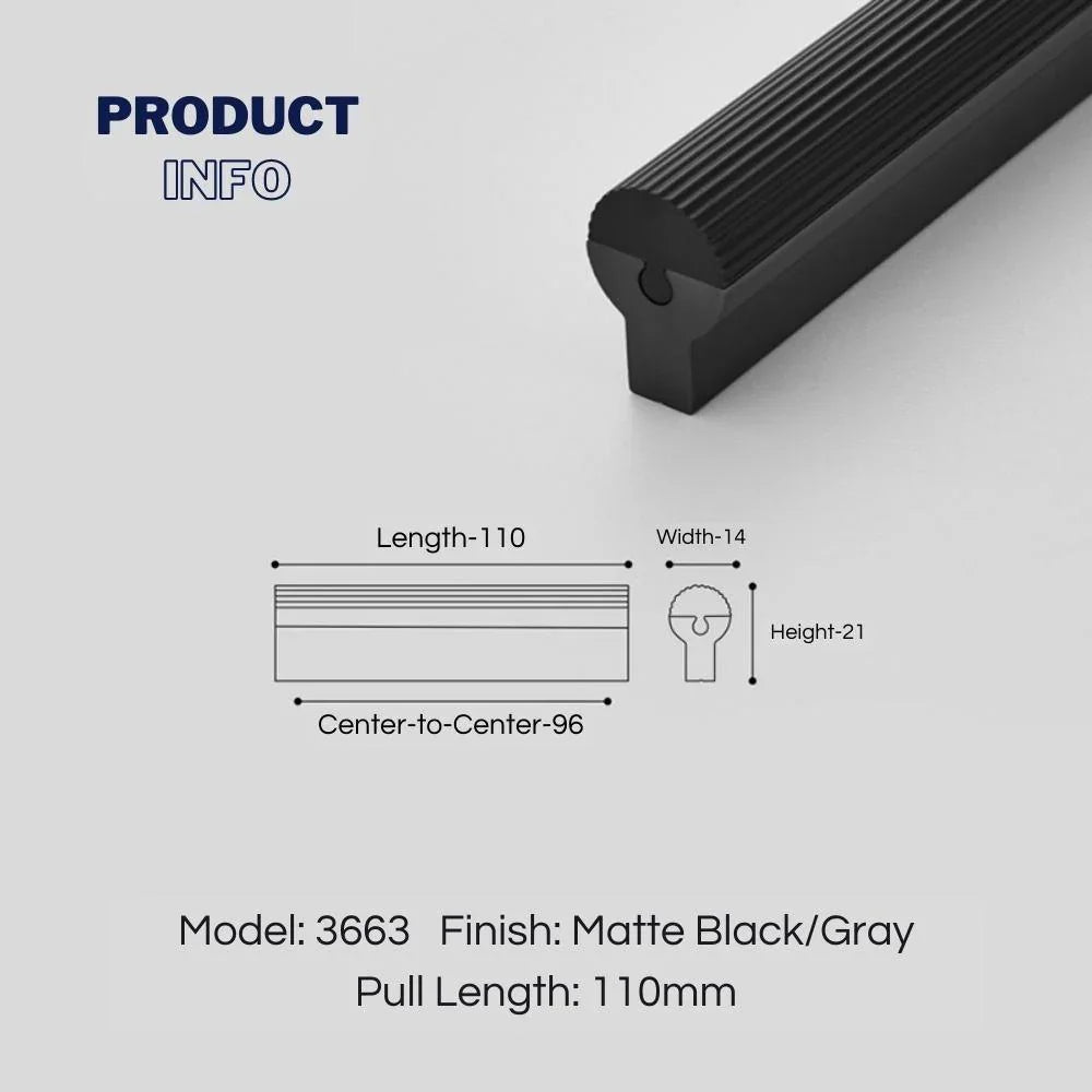 Beveled Shape Two-Color Long Wardrobe Handles - KAHO Hardware