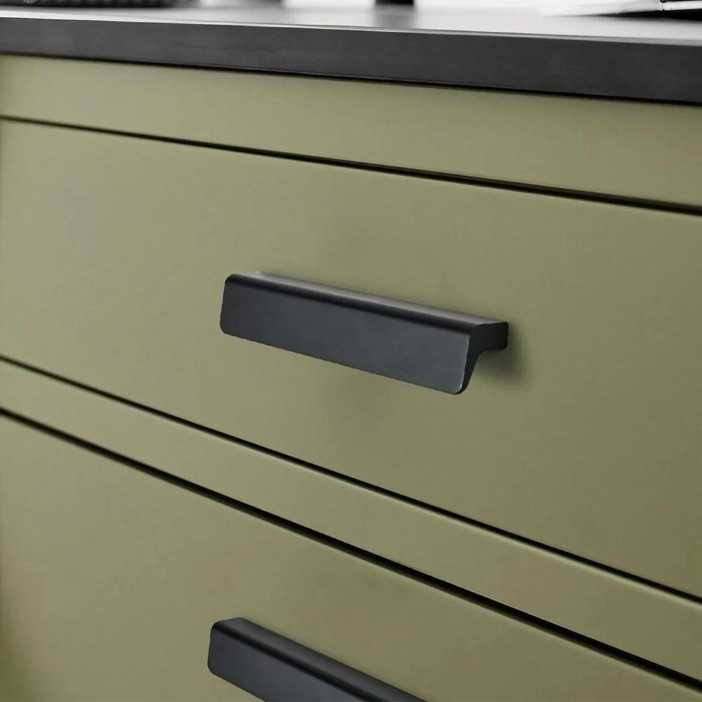 Minimalist F-Shaped Long Cabinet Handles Drawer Pulls - KAHO Hardware