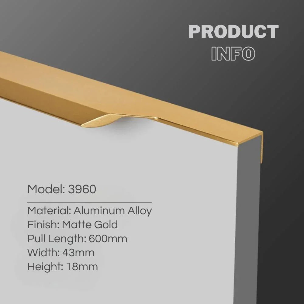 F-shaped Invisible Long Cabinet Edge Pulls - KAHO Hardware