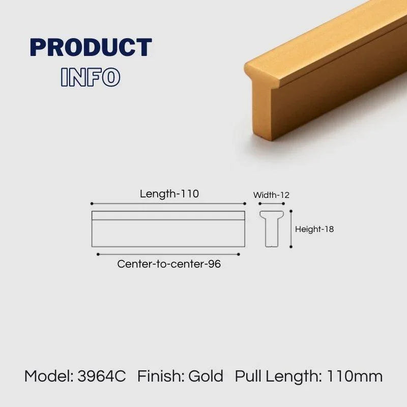 Extended Cupboard Door Handles Solid Space Aluminum Alloy Pulls - KAHO Hardware