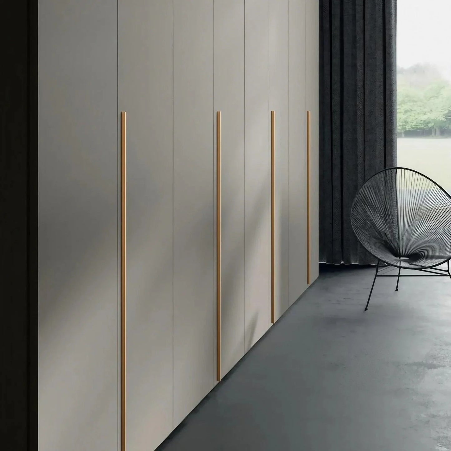 Extended Cupboard Door Handles Solid Space Aluminum Alloy Pulls - KAHO Hardware