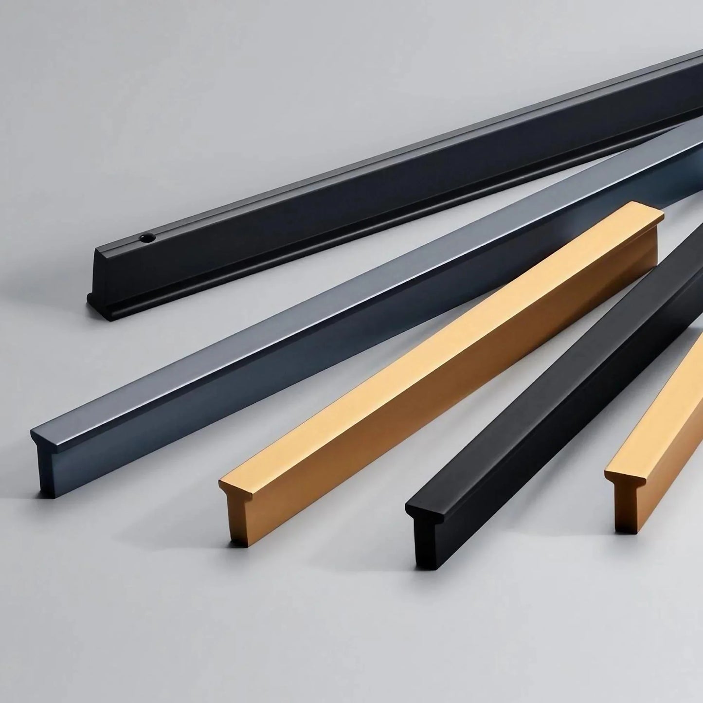 Extended Cupboard Door Handles Solid Space Aluminum Alloy Pulls - KAHO Hardware