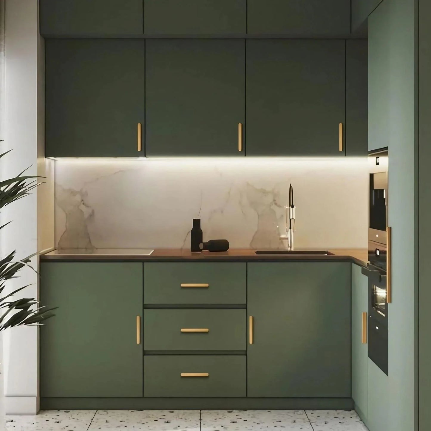 T-shaped Rounded Corner Long Cabinet Pulls - KAHO Hardware