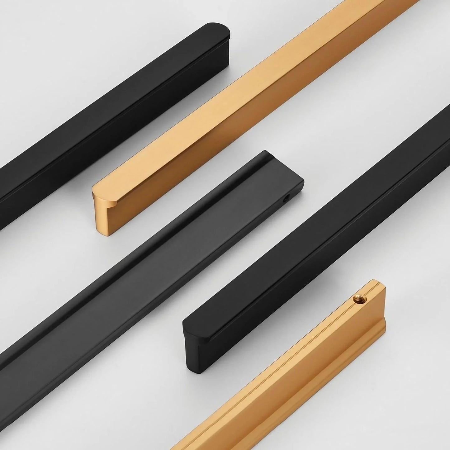 T-shaped Rounded Corner Long Cabinet Pulls - KAHO Hardware
