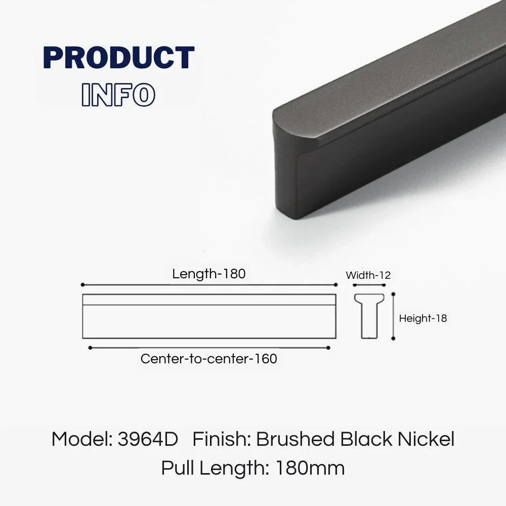T-shaped Rounded Corner Long Cabinet Pulls - KAHO Hardware
