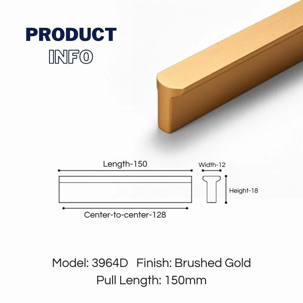T-shaped Rounded Corner Long Cabinet Pulls - KAHO Hardware