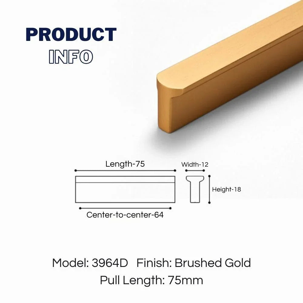 T-shaped Rounded Corner Long Cabinet Pulls - KAHO Hardware