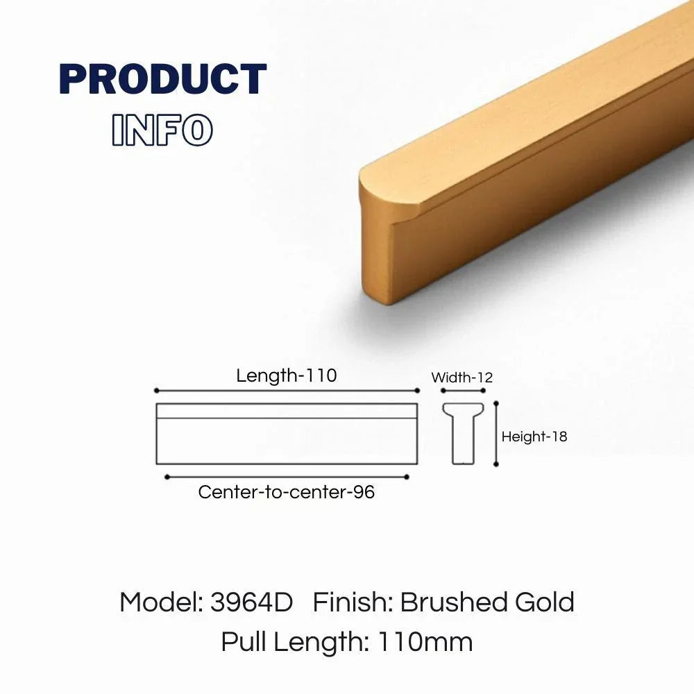 T-shaped Rounded Corner Long Cabinet Pulls - KAHO Hardware