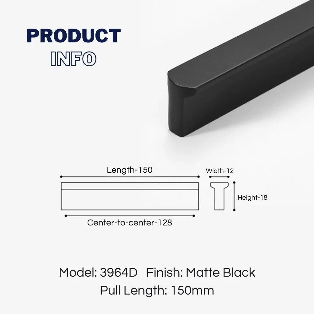 T-shaped Rounded Corner Long Cabinet Pulls - KAHO Hardware