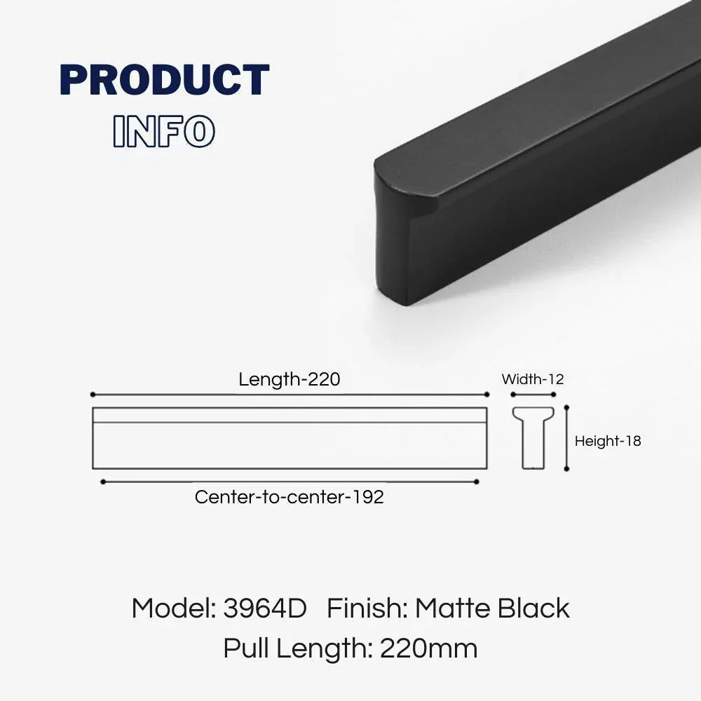 T-shaped Rounded Corner Long Cabinet Pulls - KAHO Hardware