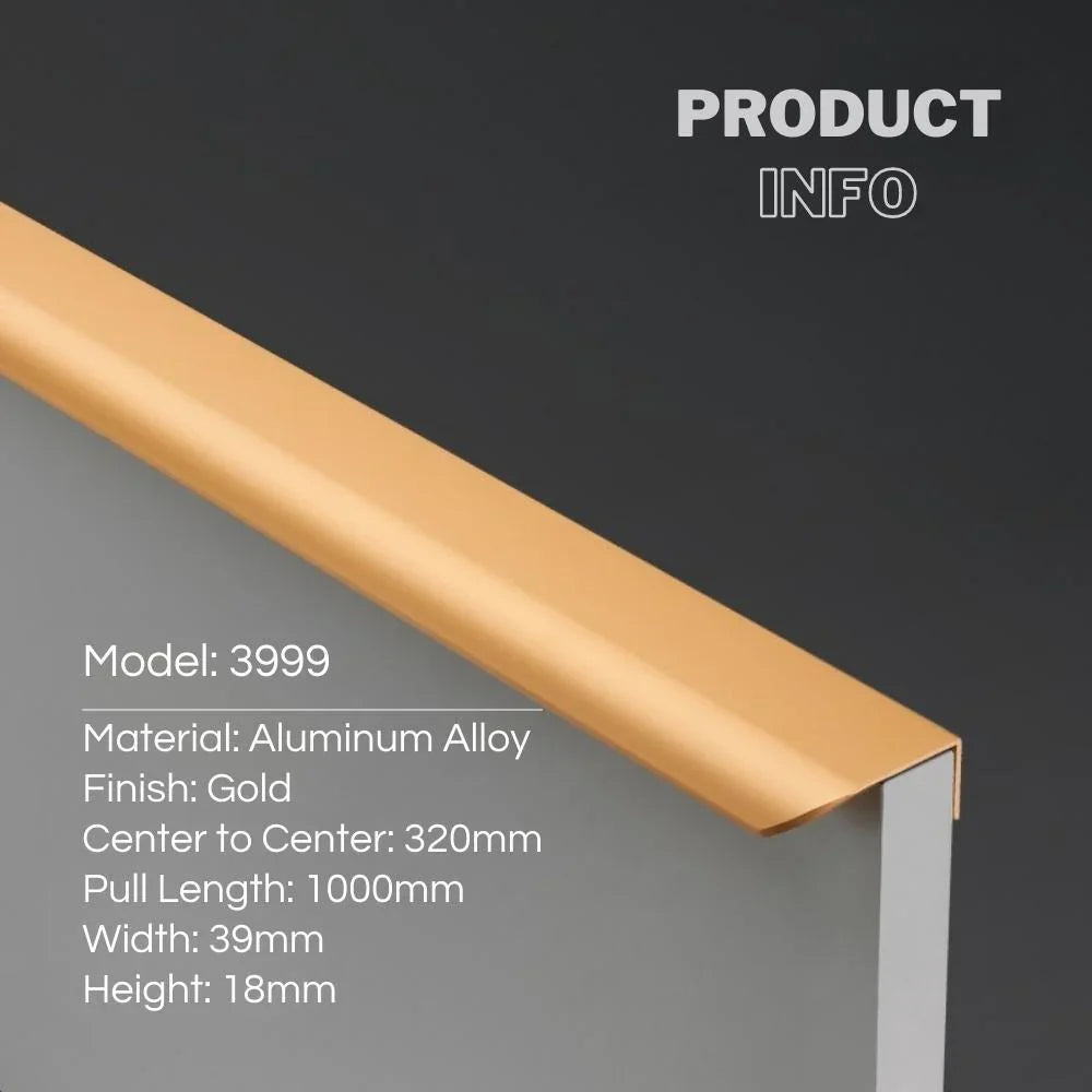 Gold Cabinet Edge Pulls 320mm