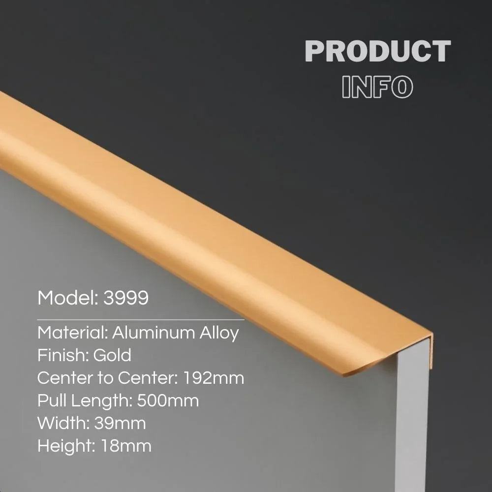 Gold Cabinet Edge Pulls 192mm