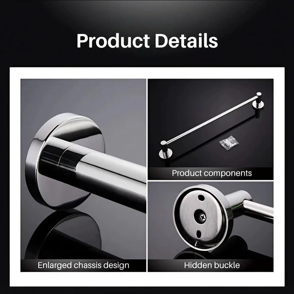 Wall-Mounted Stainless Steel Towel Bar - KAHO Hardware