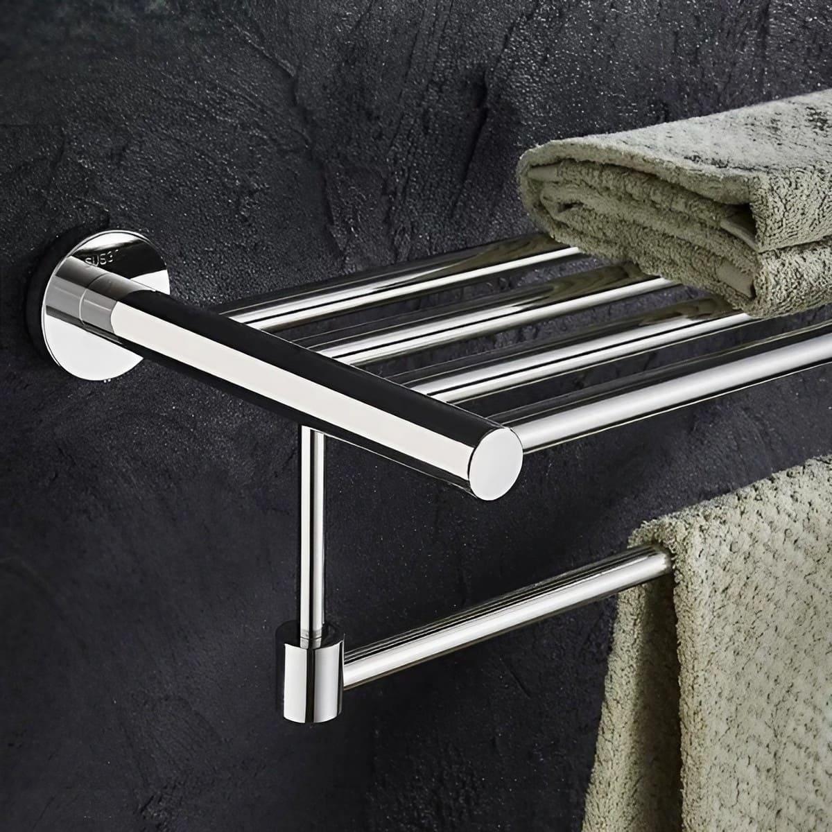 Wall-Mounted Stainless Steel Towel Rack Bathroom - KAHO Hardware