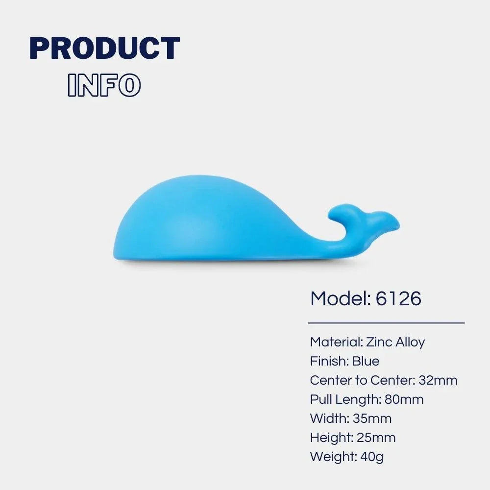 Cartoon Little Whale Kids Room Cabinet Handles and Pulls - KAHO Hardware