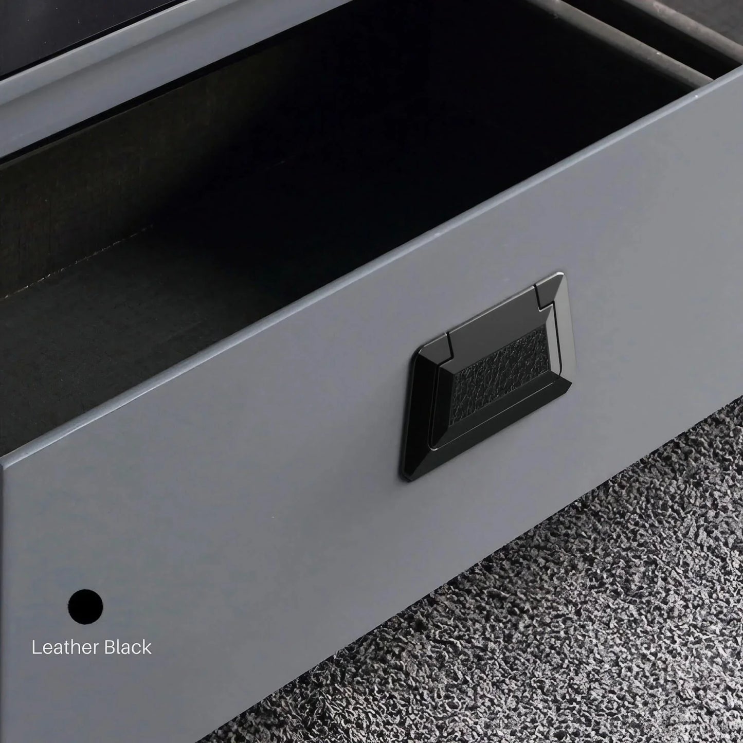 Drawer Concealed Buckle Flat Cabinet Handles in Leather Texture - KAHO Hardware