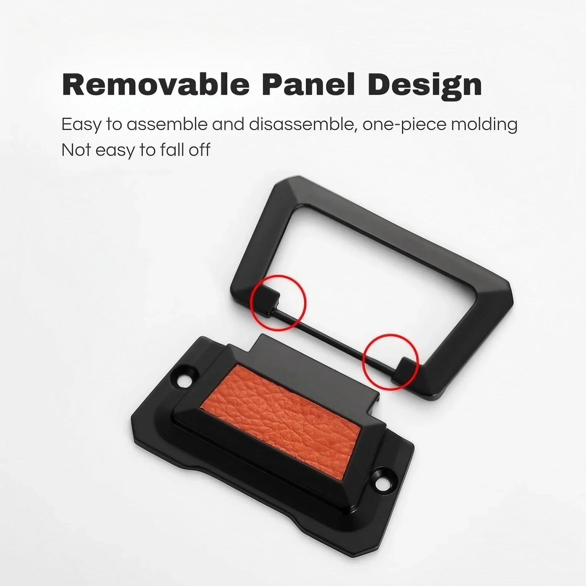 Drawer Concealed Buckle Flat Cabinet Handles in Leather Texture - KAHO Hardware