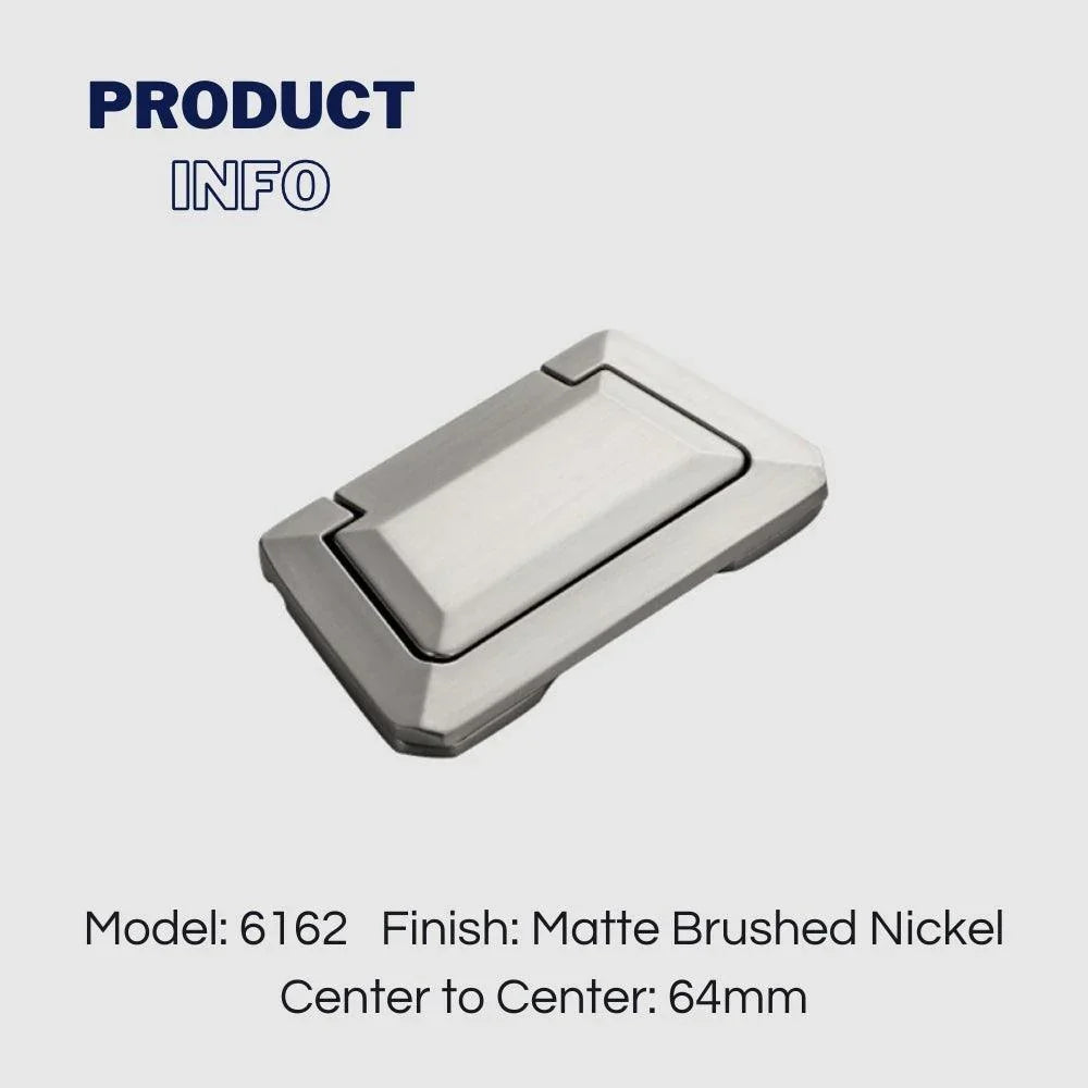 Drawer Concealed Buckle Flat Cabinet Handles in Leather Texture - KAHO Hardware