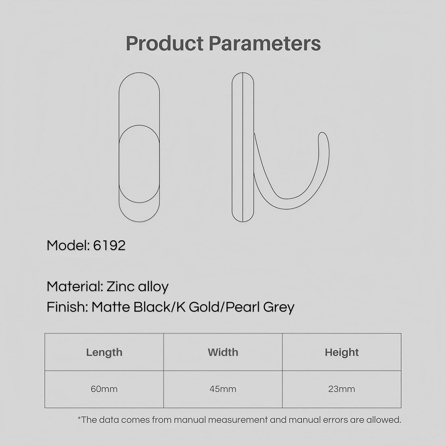 Hanging Single Key Hook For Wall - KAHO Hardware