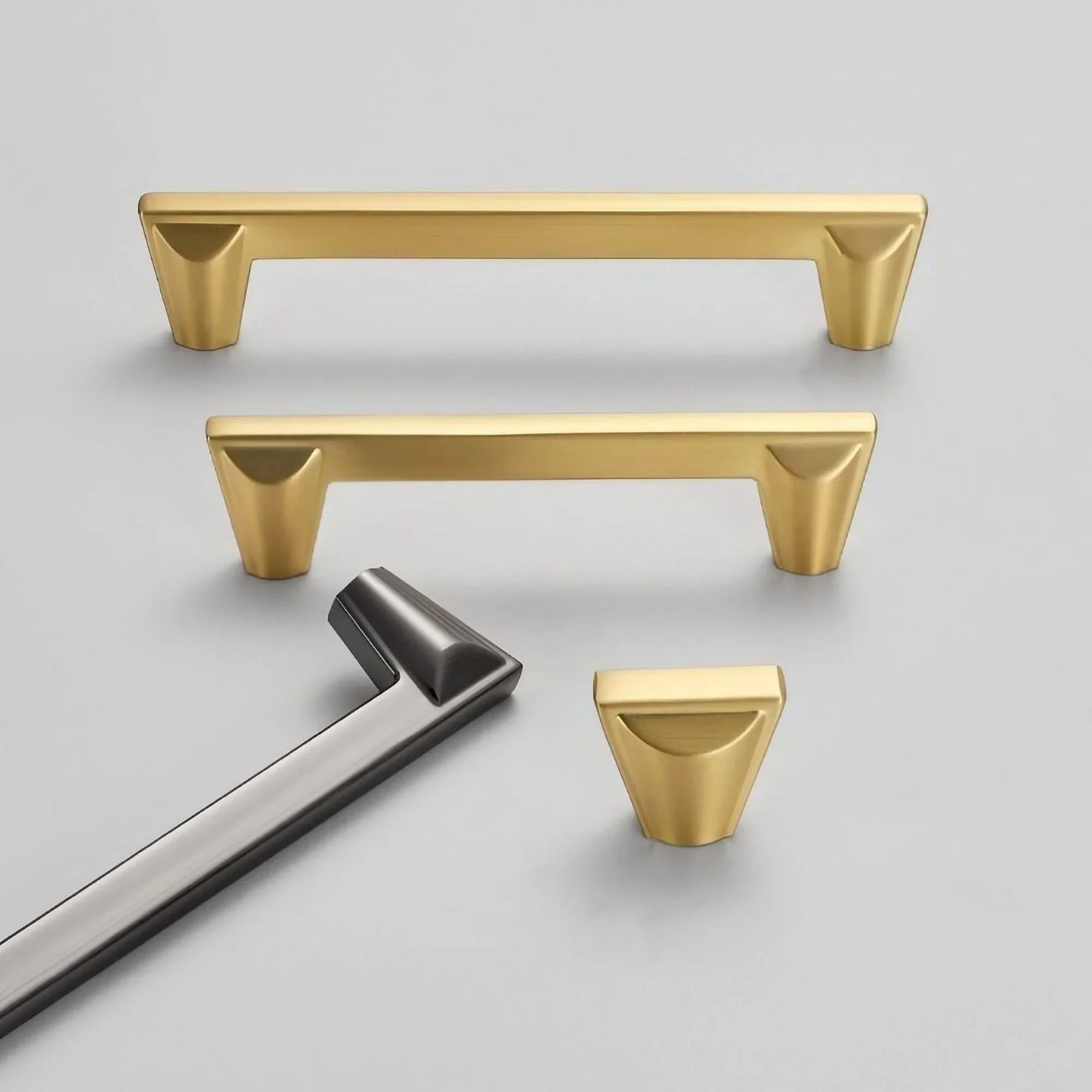 Stylish Conical Brushed Nickel Cabinet Pulls and Knobs - KAHO Hardware