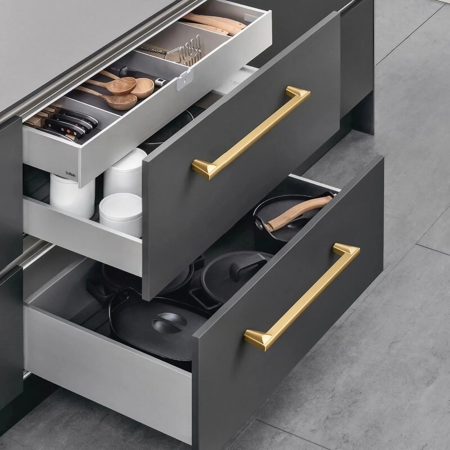 Stylish Conical Brushed Nickel Cabinet Pulls and Knobs - KAHO Hardware