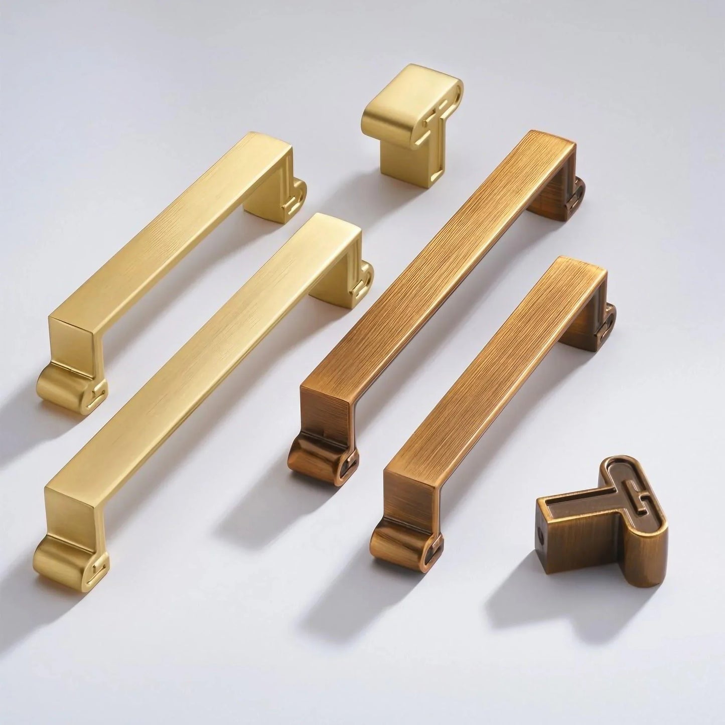 Antique Brushed Brass Cabinet Pulls Dresser Knobs - KAHO Hardware
