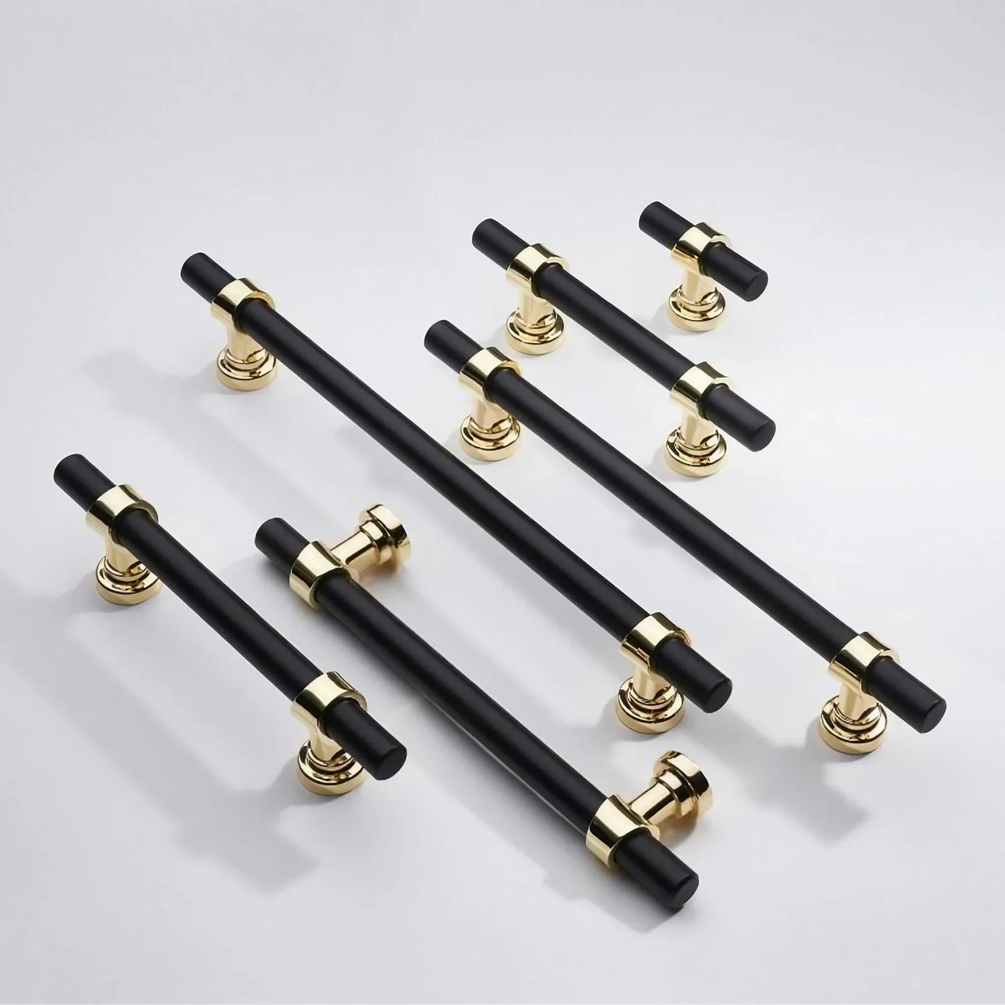 Luxury Black Gold T Bar Cabinet Pulls - KAHO Hardware