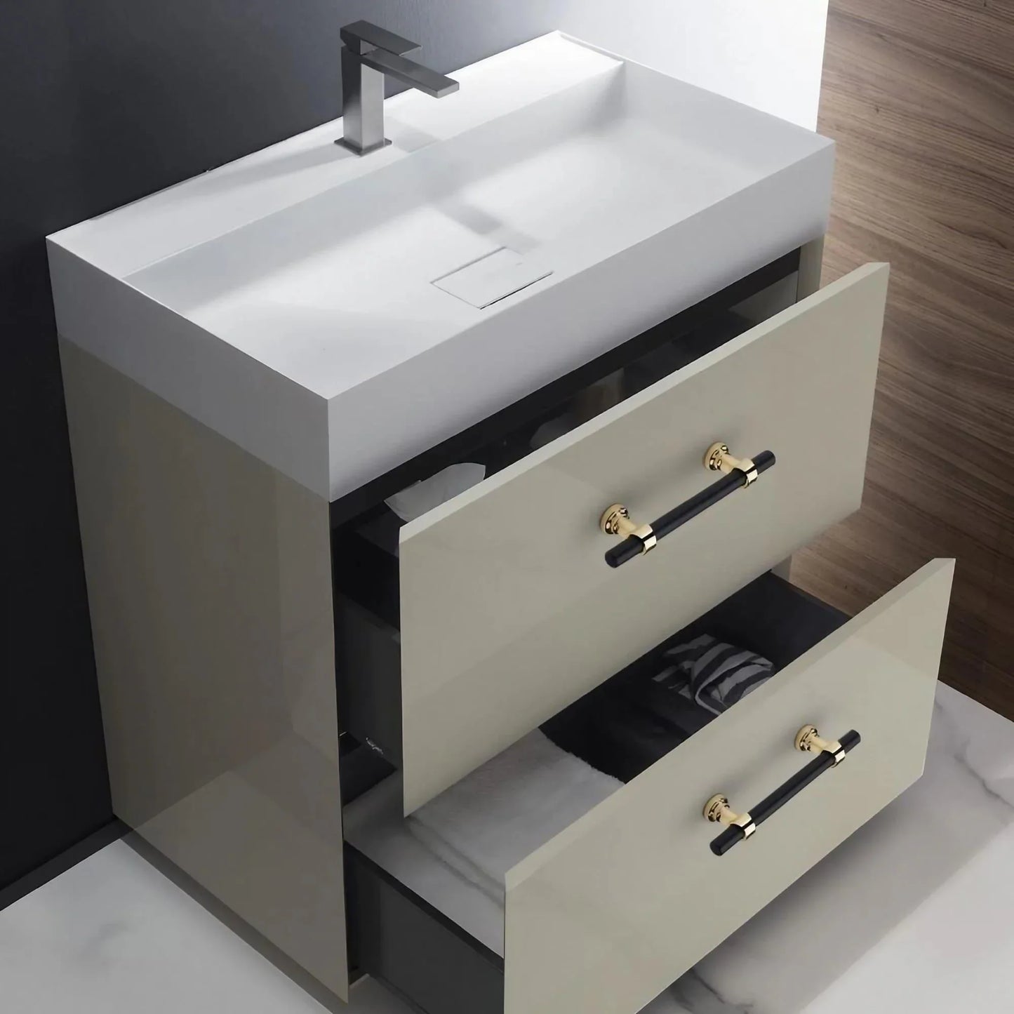 Luxury Black Gold T Bar Cabinet Pulls - KAHO Hardware