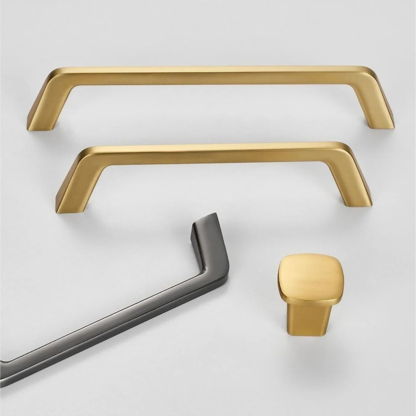 Unique Brushed Nickel Cabinet Pulls Square Drawer Knobs - KAHO Hardware