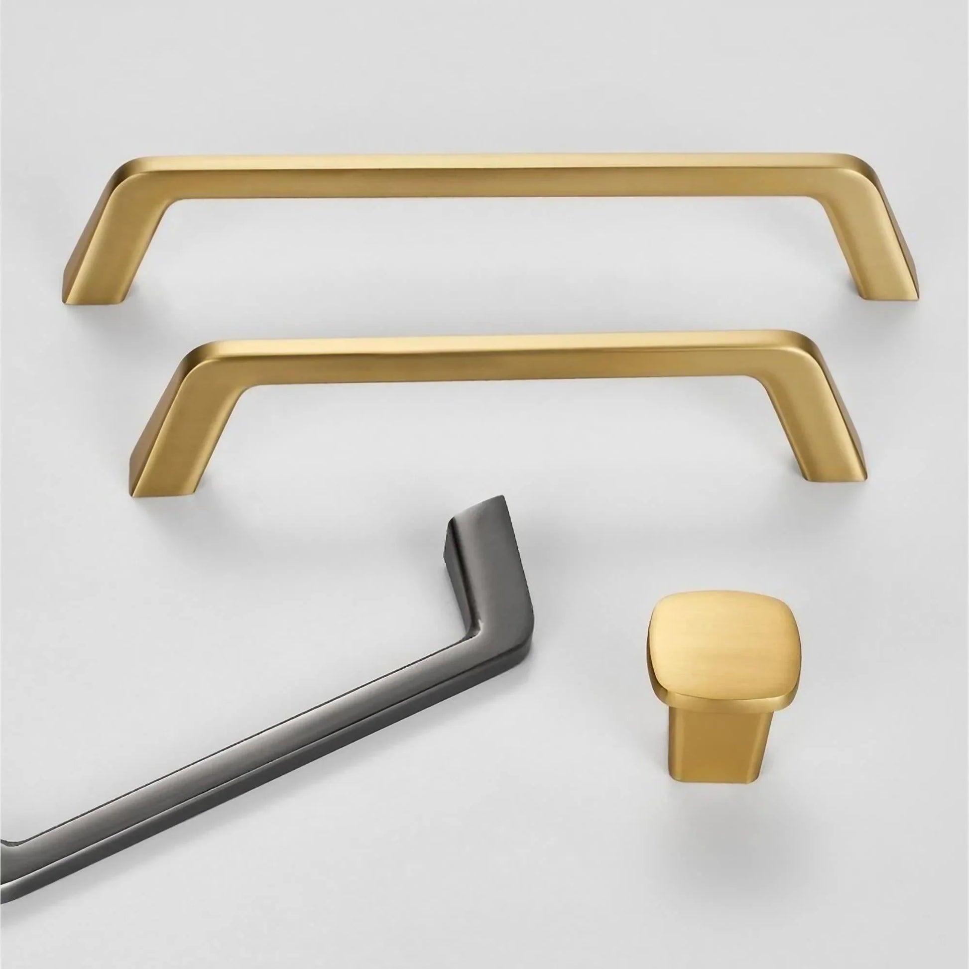 Unique Brushed Nickel Cabinet Pulls Square Drawer Knobs - KAHO Hardware
