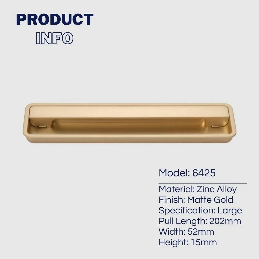 Modern Aesthetics Hidden Drawer Handles Zinc Alloy Cabinet Pulls - KAHO Hardware