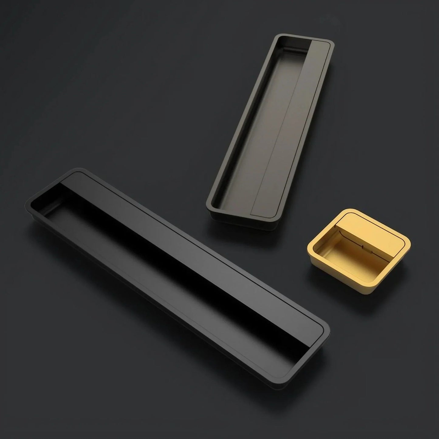 Modern Aesthetics Hidden Drawer Handles Zinc Alloy Cabinet Pulls - KAHO Hardware