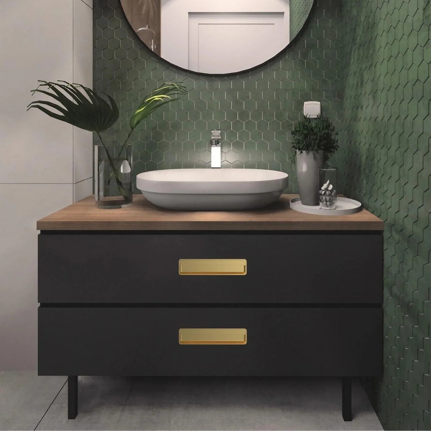 Modern Aesthetics Hidden Drawer Handles Zinc Alloy Cabinet Pulls - KAHO Hardware
