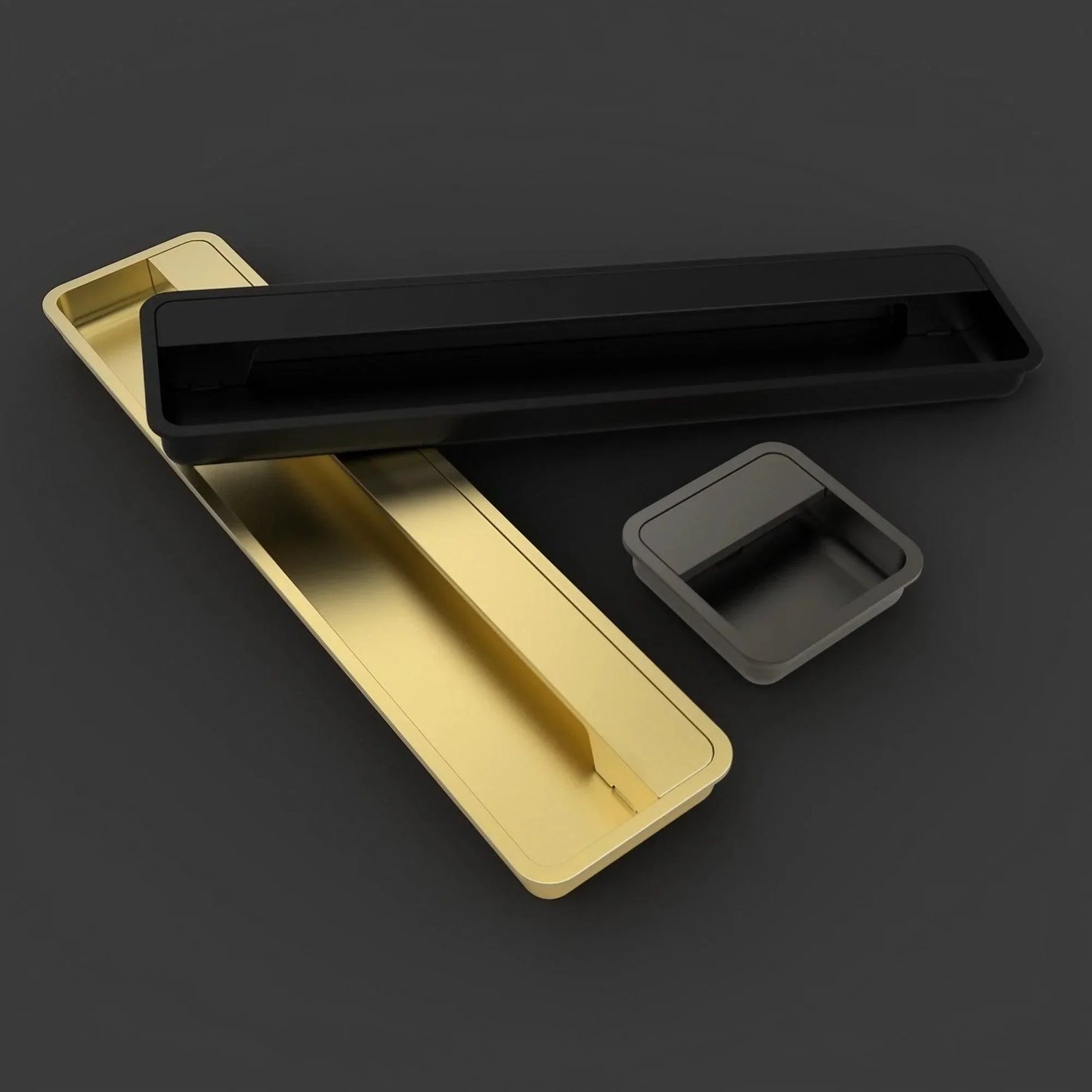 Modern Aesthetics Hidden Drawer Handles Zinc Alloy Cabinet Pulls - KAHO Hardware